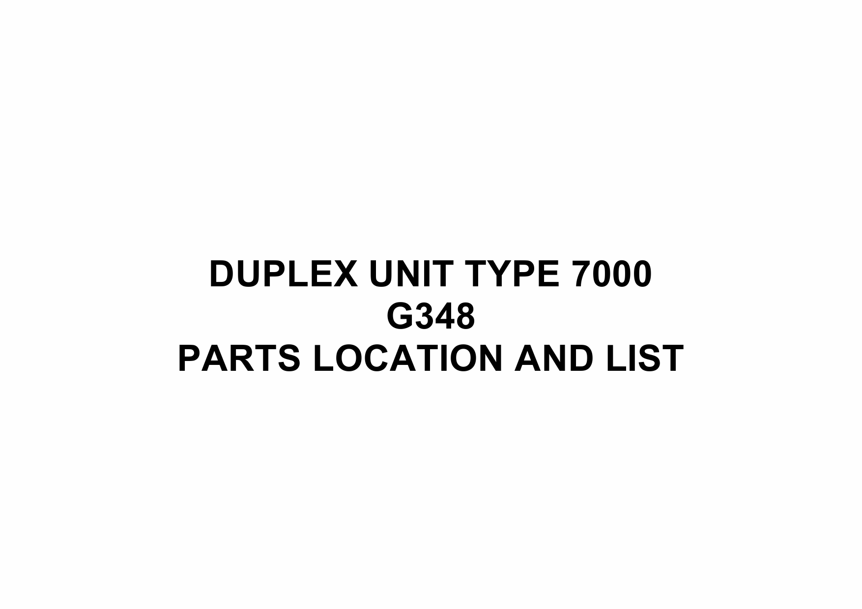 RICOH Options G348 DUPLEX-UNIT-TYPE-7000 Parts Catalog PDF download-1